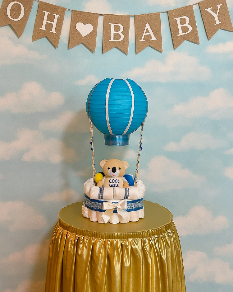 Hot Air Balloon Diaper-Cake