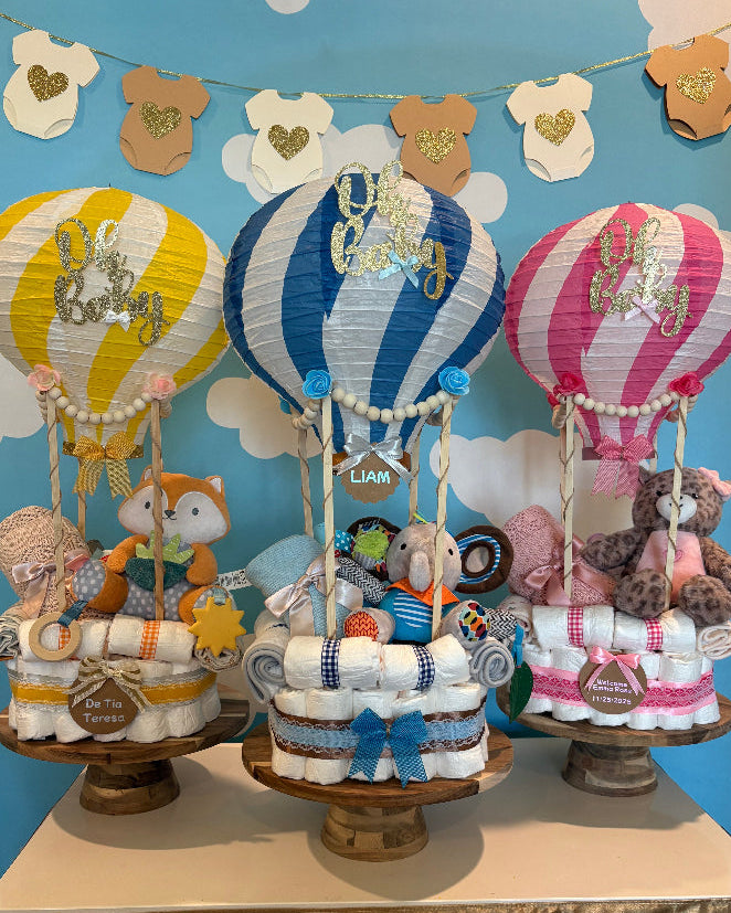 Hot Air Balloon Diaper-Cake