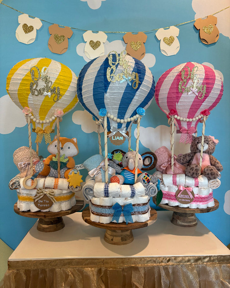 Hot Air Balloon Diaper-Cake