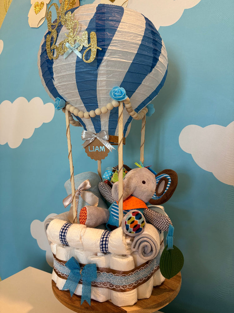 Hot Air Balloon Diaper-Cake