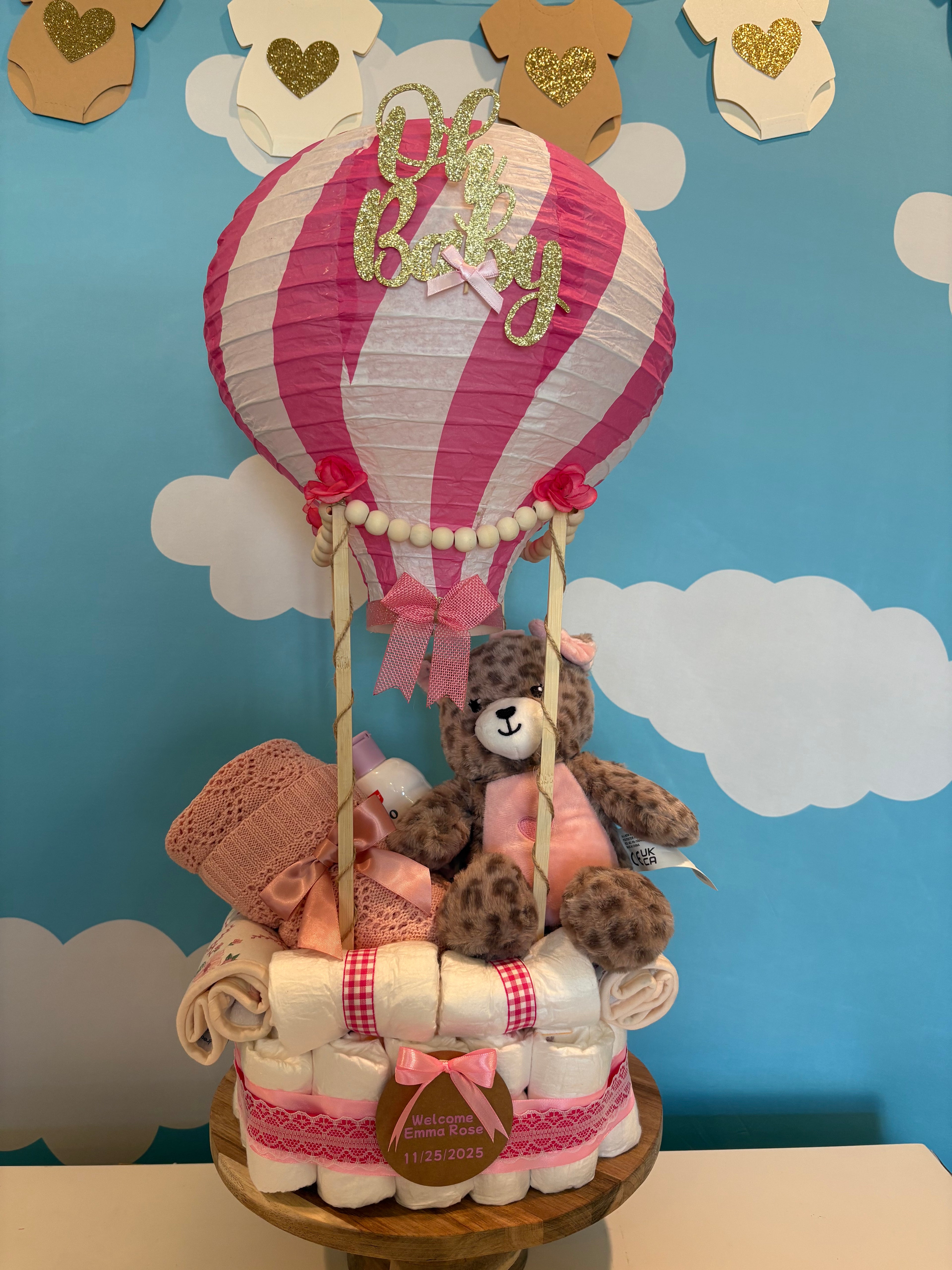 Hot Air Balloon Diaper-Cake