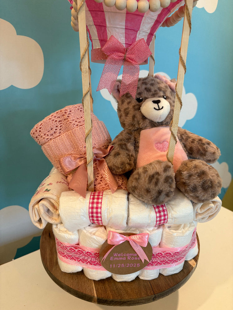Hot Air Balloon Diaper-Cake