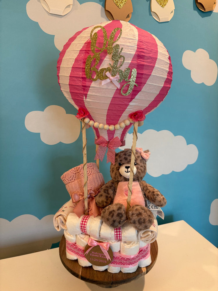 Hot Air Balloon Diaper-Cake