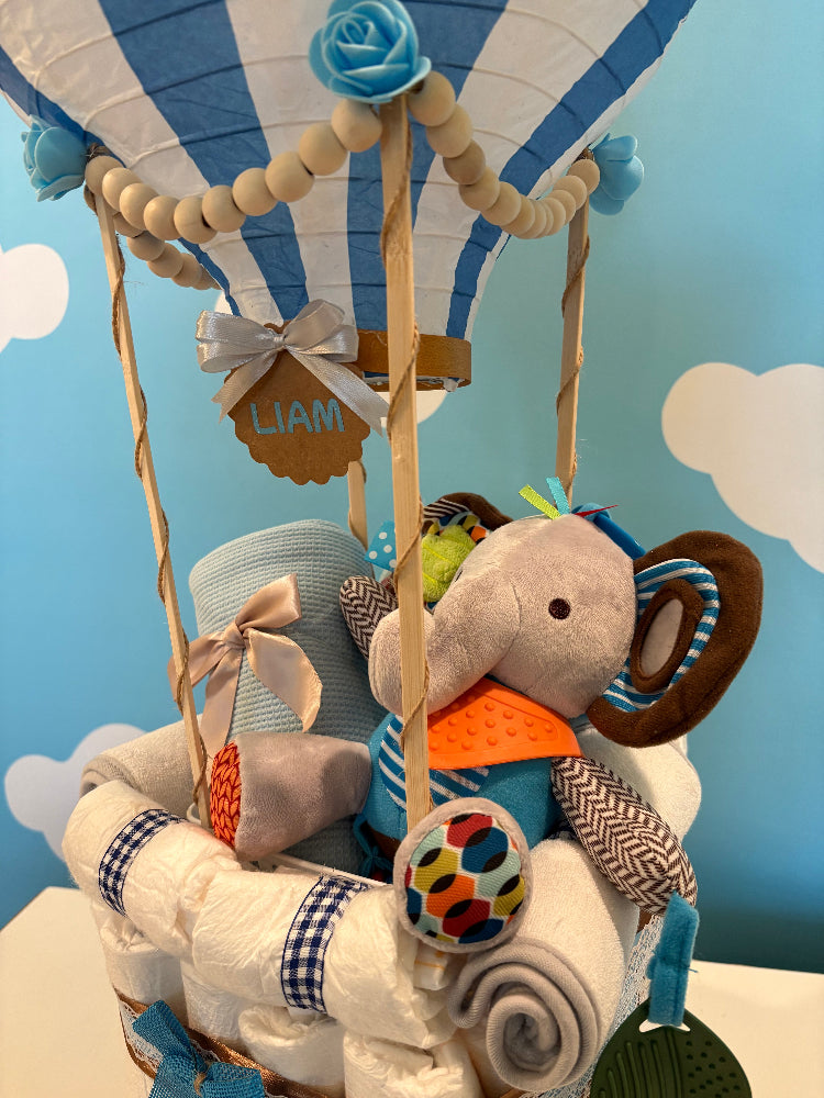 Hot Air Balloon Diaper-Cake