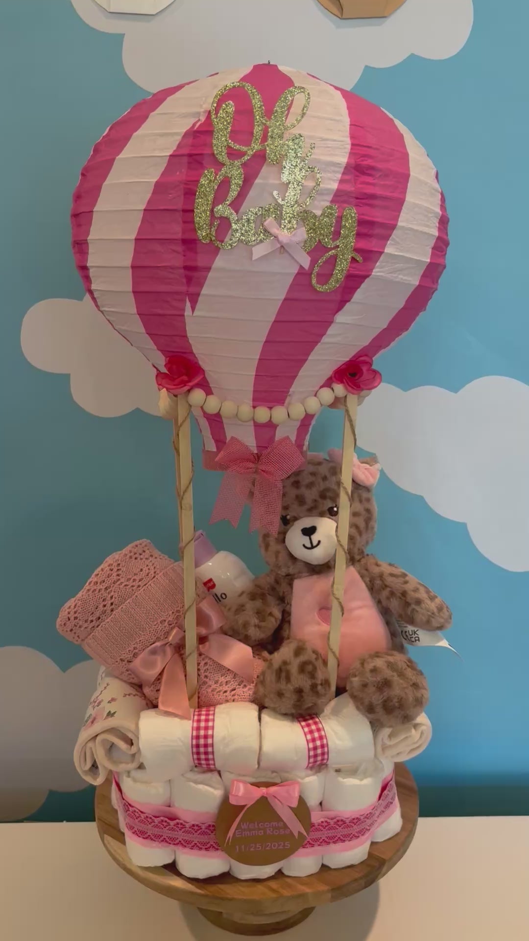 Hot Air Balloon Diaper-Cake
